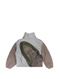 Who Decides War diagonal glass puffer jacket