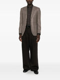 Canali check-pattern notched-lapels blazer