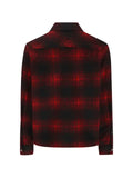 Moncler check logo-patch shirt jacket